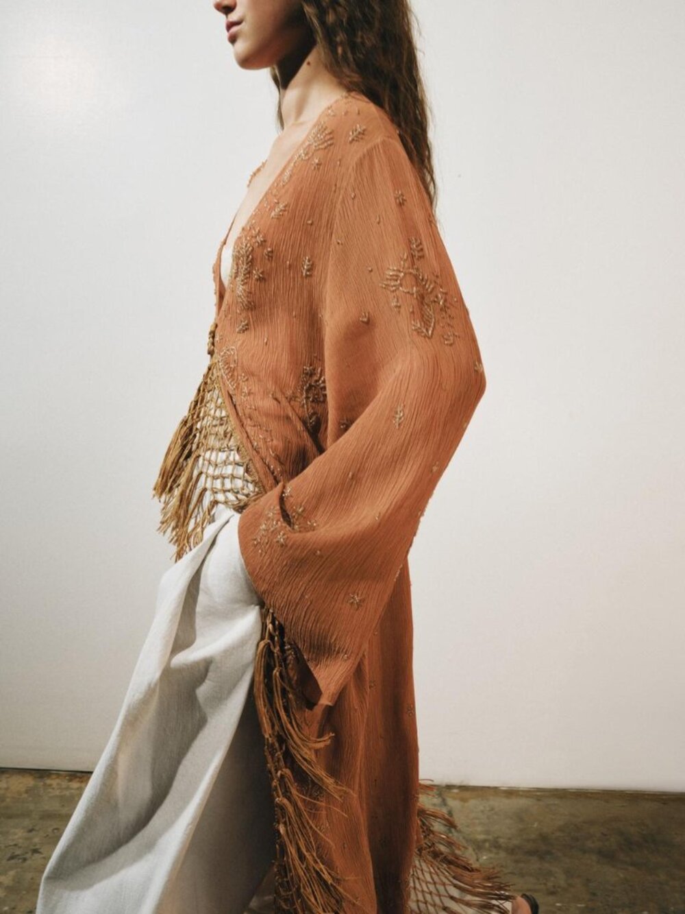 ZARA ZW COLLECTION EMBROIDERED KAFTAN 7521/248/701